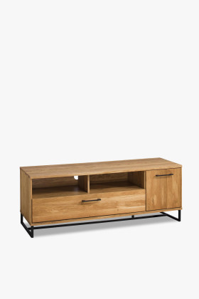 TV-Kommode Eiche massiv Industrie Stil schwarz 144 cm